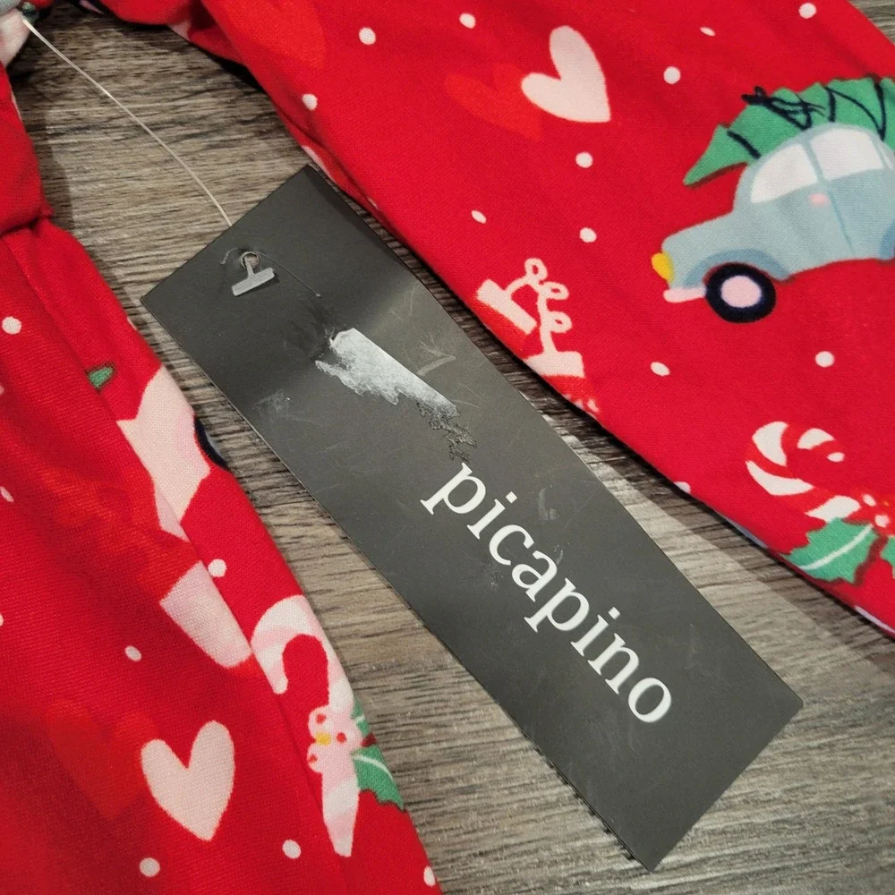 Picapino Christmas Dress Holiday Cars‎ Candy Canes Girls Size 4